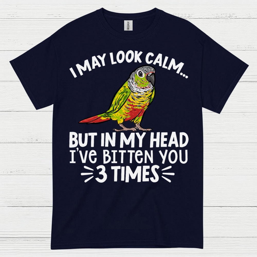 I May Look Calm Funny Parrot T Shirt