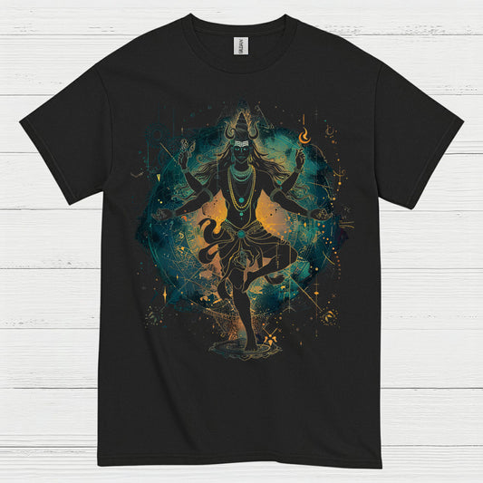 Cosmic Shiva Meditation Art T Shirt