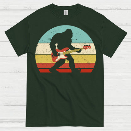 Bigfoot Bass Guitar Retro T Shirt