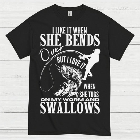 She Bends Fishing T Shirt