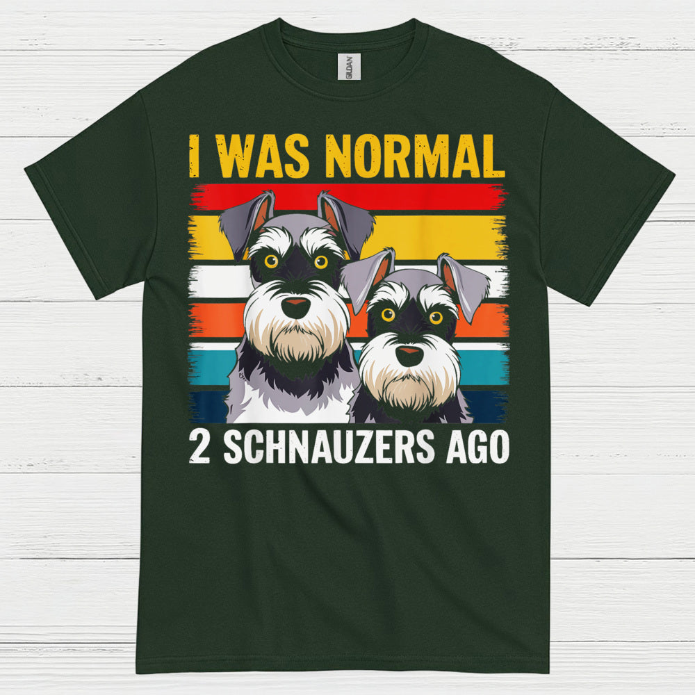 Funny Two Schnauzers Dog Lover T Shirt