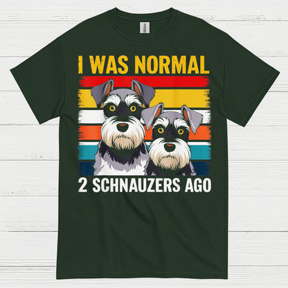 Funny Two Schnauzers Dog Lover T Shirt