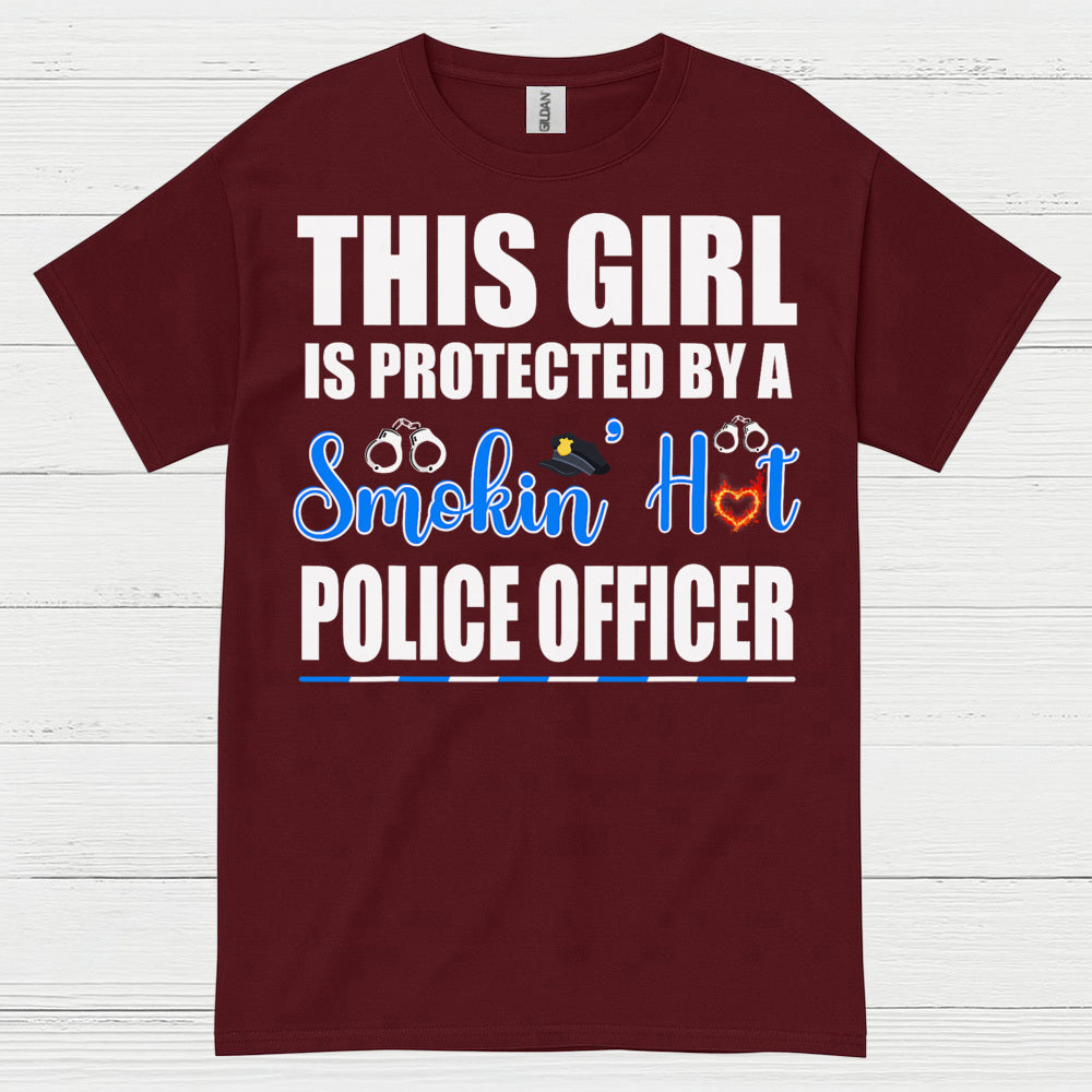 Protected By A Police Officer Love T Shirt