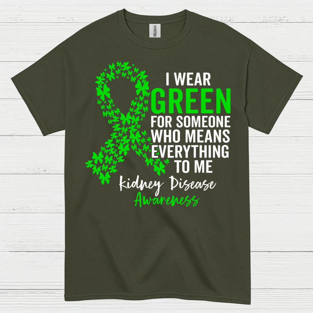 I Wear Green Kidney Awareness Support T Shirt