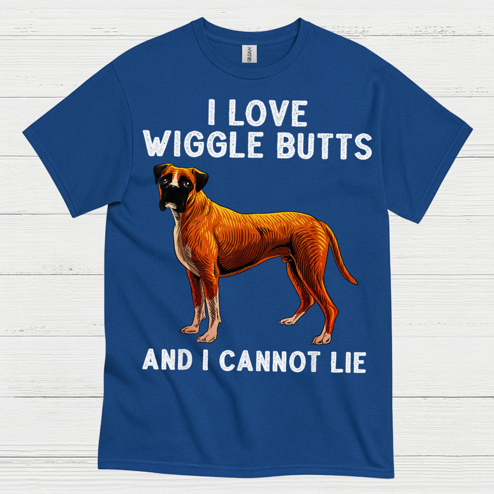 I Love Wiggle Butts Boxer T Shirt