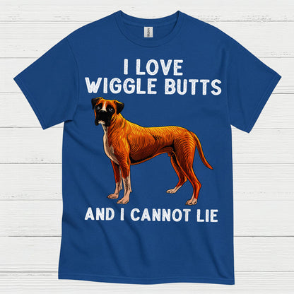 I Love Wiggle Butts Boxer T Shirt