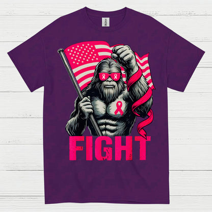 Fight Breast Cancer Bigfoot T Shirt