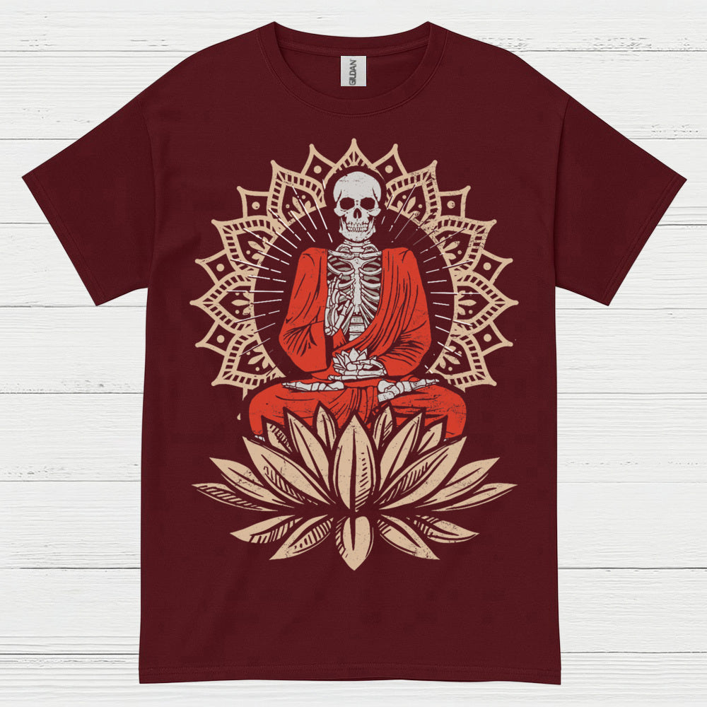 Skeleton Buddha Meditation Art T Shirt