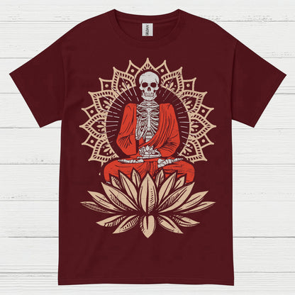 Skeleton Buddha Meditation Art T Shirt