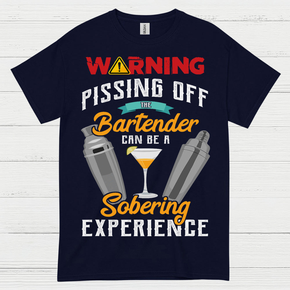 Warning Bartender Sobering Experience T Shirt