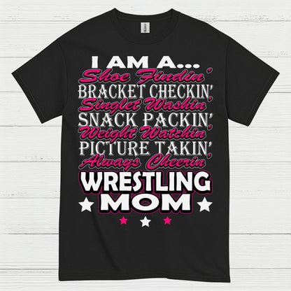 Wrestling Mom Always Cheering T Shirt