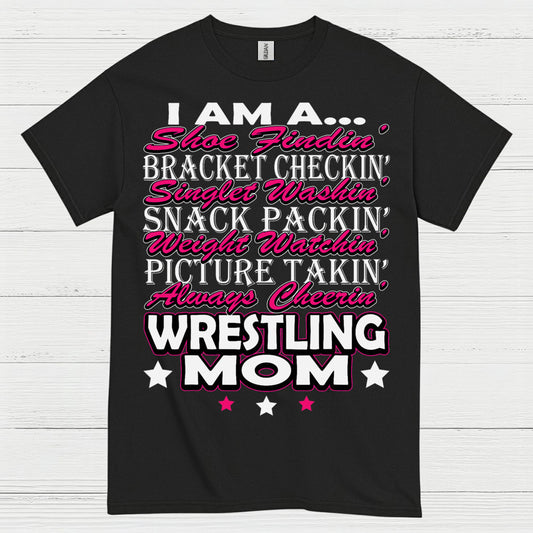 Wrestling Mom Always Cheering T Shirt