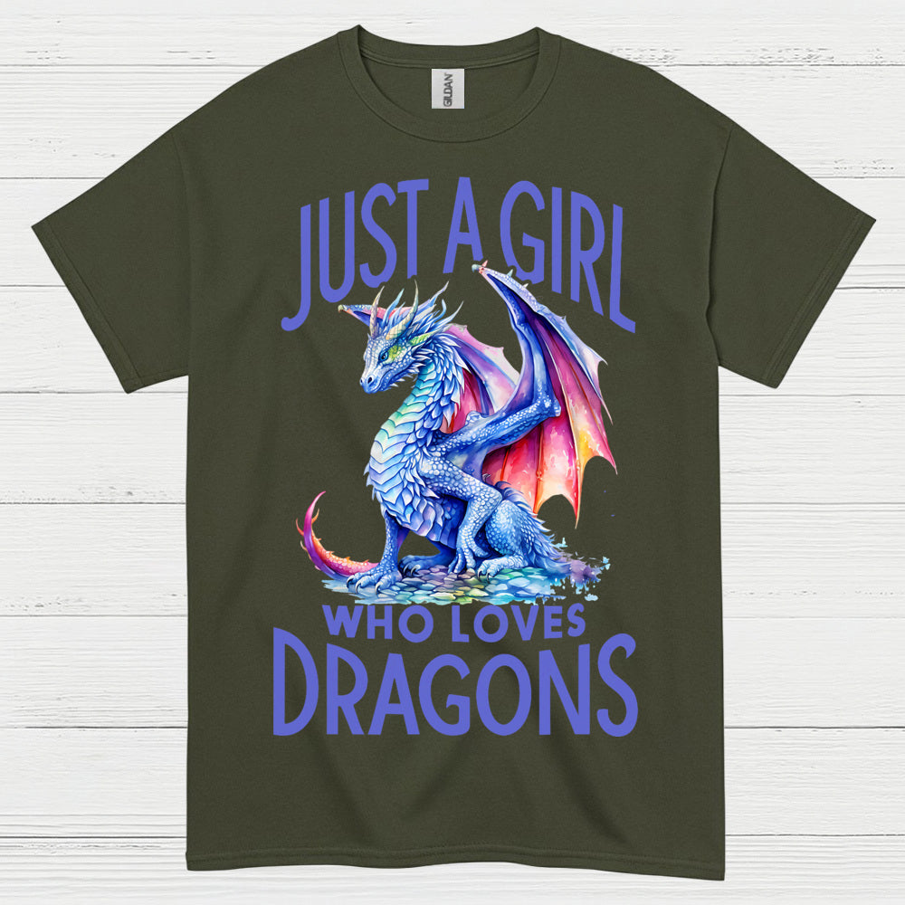 Just A Girl Who Loves Dragons T Shirt