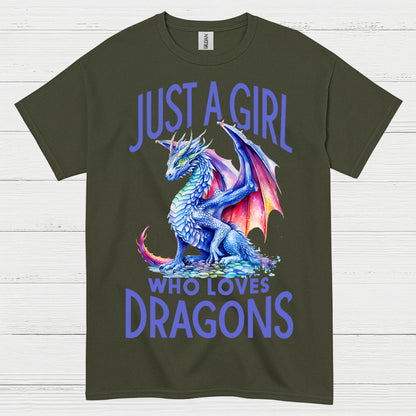 Just A Girl Who Loves Dragons T Shirt