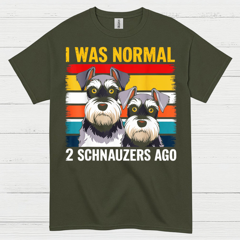 Funny Two Schnauzers Dog Lover T Shirt