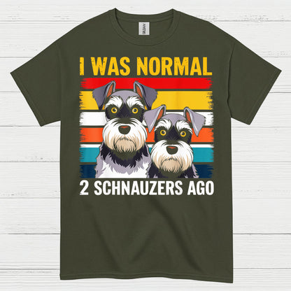 Funny Two Schnauzers Dog Lover T Shirt