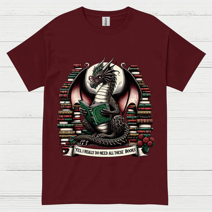 Book Hoarding Dragon T Shirt
