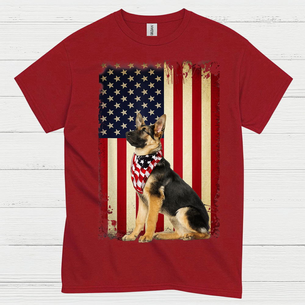 Patriotic German Shepherd T Shirt