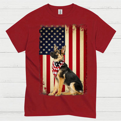 Patriotic German Shepherd T Shirt