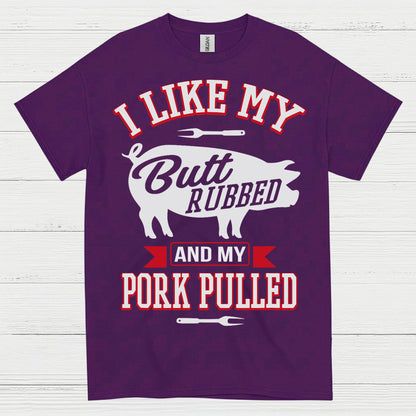 Butt Rubbed Pork Pulled Funny BBQ T Shirt