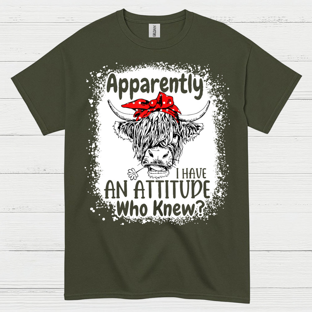 Sassy Highland Cow Attitude T Shirt