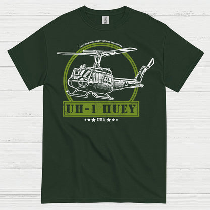 UH-1 Huey USA Military Helicopter T Shirt