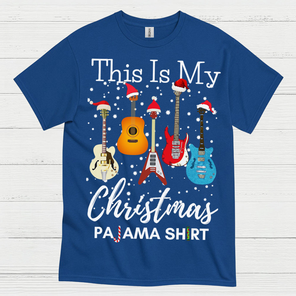Guitar Christmas Pajama Vibes T Shirt