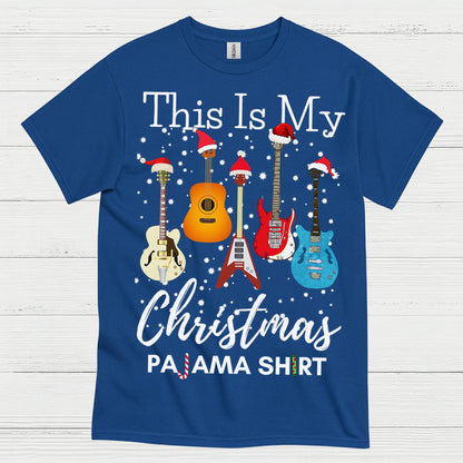Guitar Christmas Pajama Vibes T Shirt