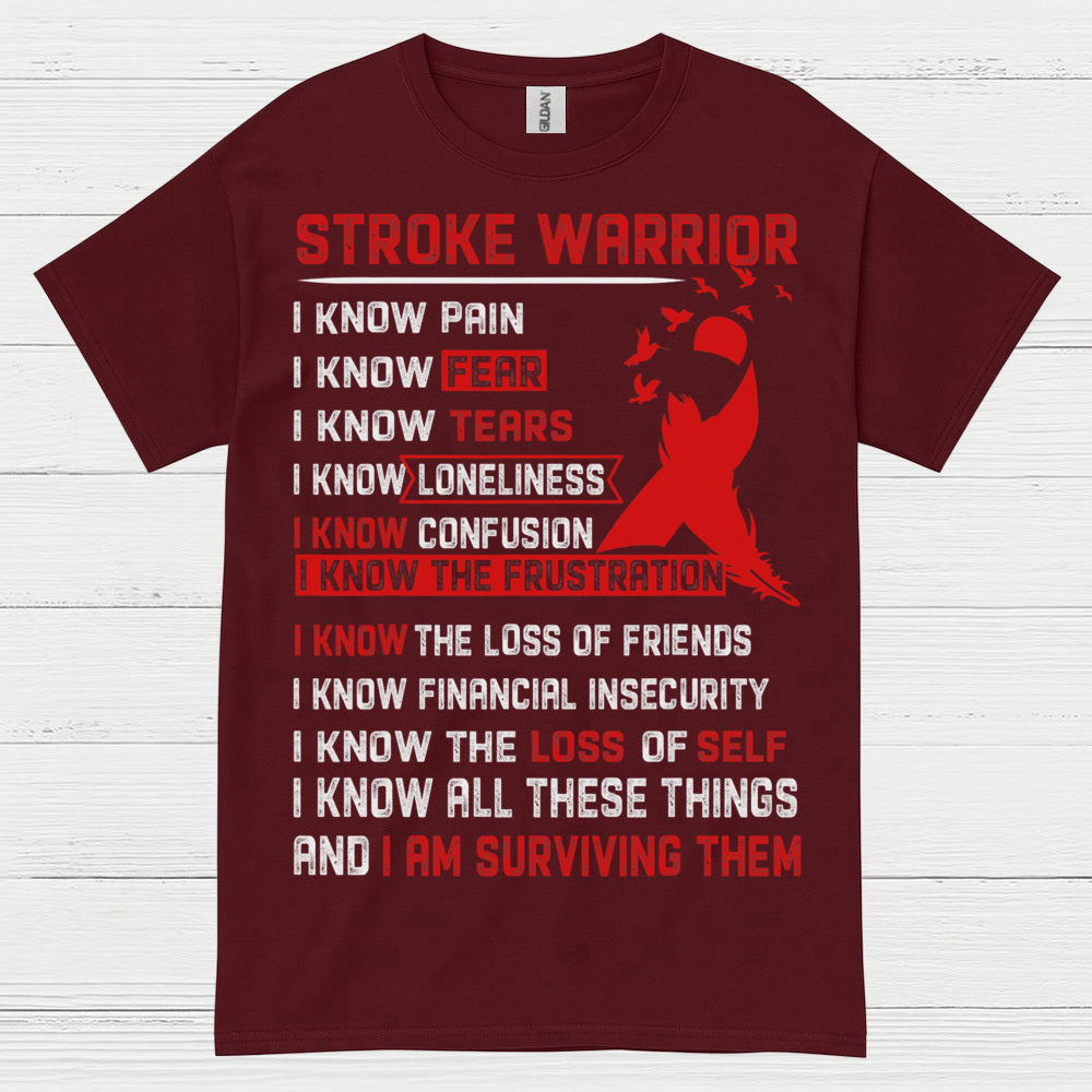 Stroke Warrior Survivor Strength Awareness T Shirt