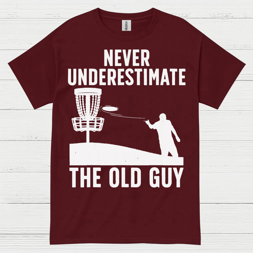Experience Wins Never Underestimate The Old Guy Disc Golf T Shirt