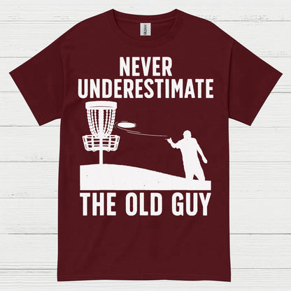 Experience Wins Never Underestimate The Old Guy Disc Golf T Shirt