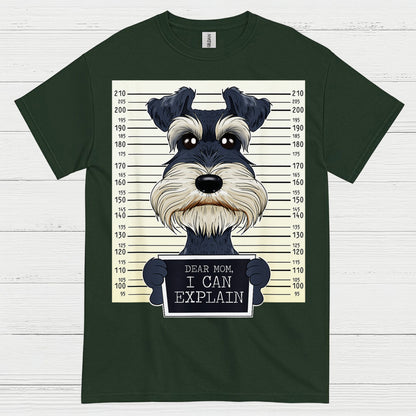 Funny Schnauzer Mugshot Dog Lover T Shirt
