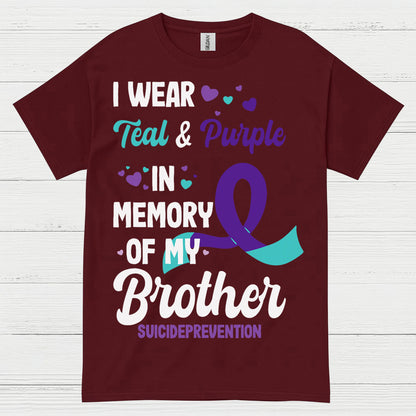 Teal Purple Brother Memorial Awareness T Shirt