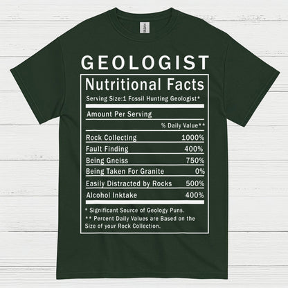 Geologist Nutritional Facts T Shirt