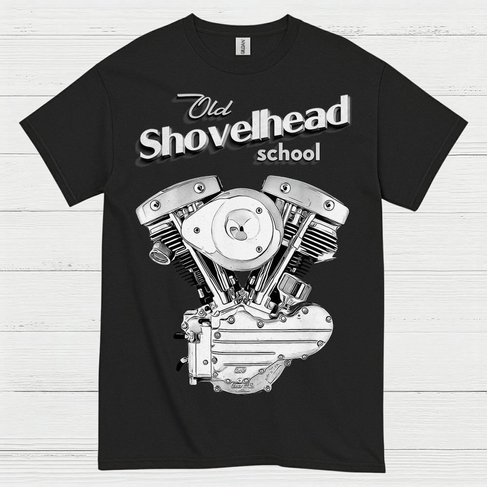 Old Shovelhead School Motorcycle T Shirt