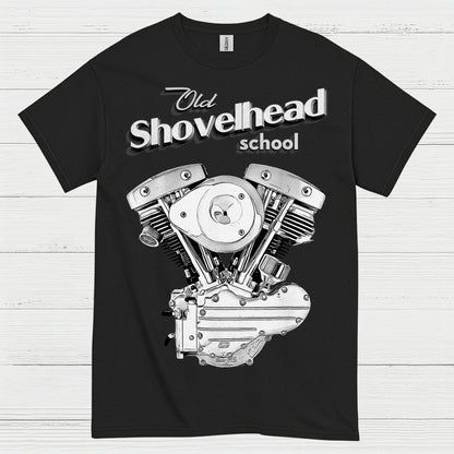 Old Shovelhead School Motorcycle T Shirt
