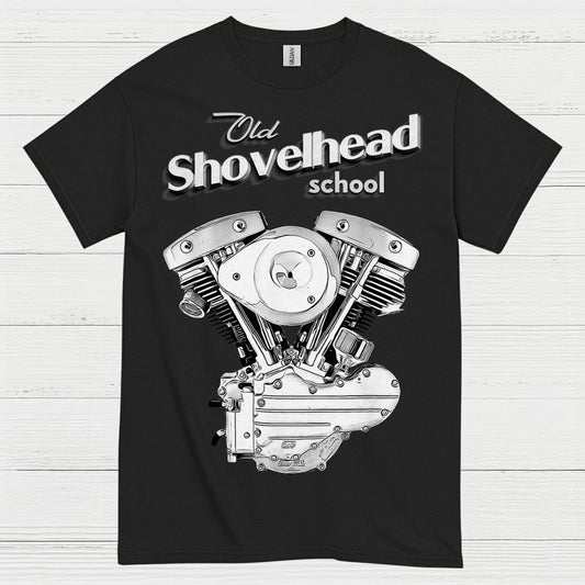 Old Shovelhead School Motorcycle T Shirt