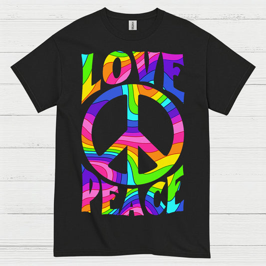 Love Peace Retro Groovy T Shirt