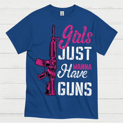 Girls Just Wanna Have Guns Funny Women T Shirt