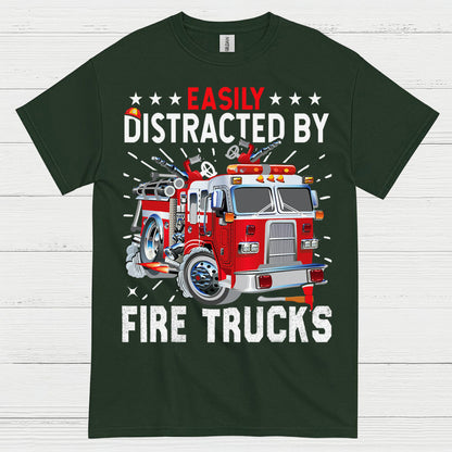 Easily Distracted By Fire Trucks T Shirt