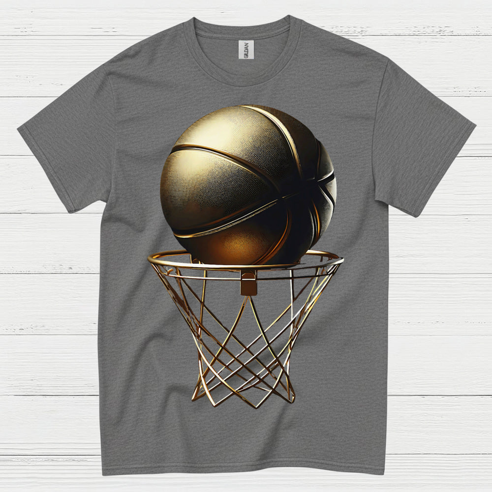 Gold Swish Basketball T Shirt