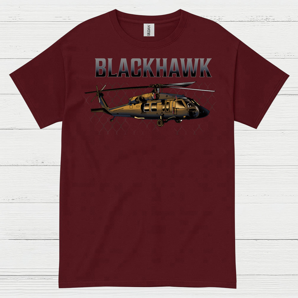 Blackhawk Military Helicopter Aviation T Shirt