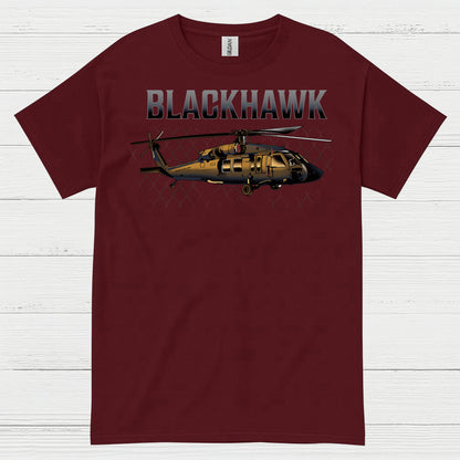 Blackhawk Military Helicopter Aviation T Shirt