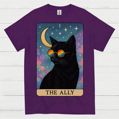 The Ally Rainbow Cat Art T Shirt