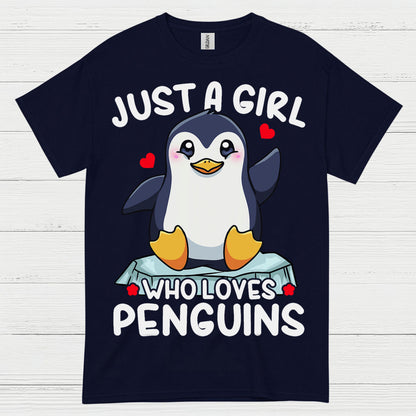Just A Girl Who Loves Penguins Cute T Shirt