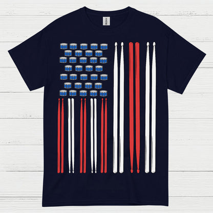 American Drummer Flag T Shirt