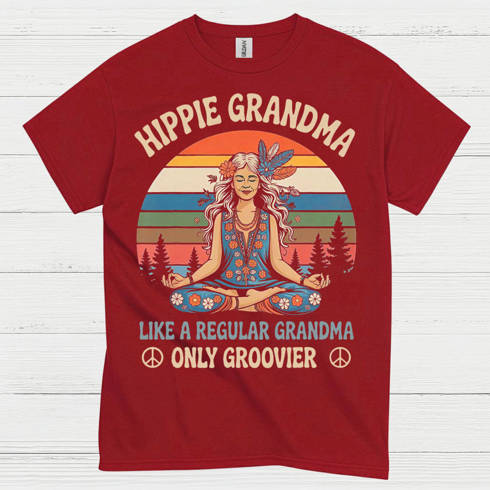 Hippie Grandma Groovier Than Regular T Shirt
