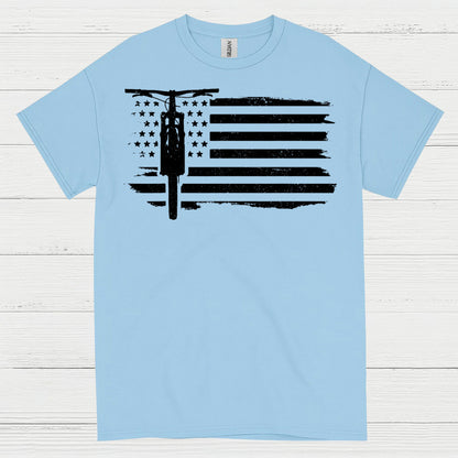 Dirt Bike American Flag T Shirt