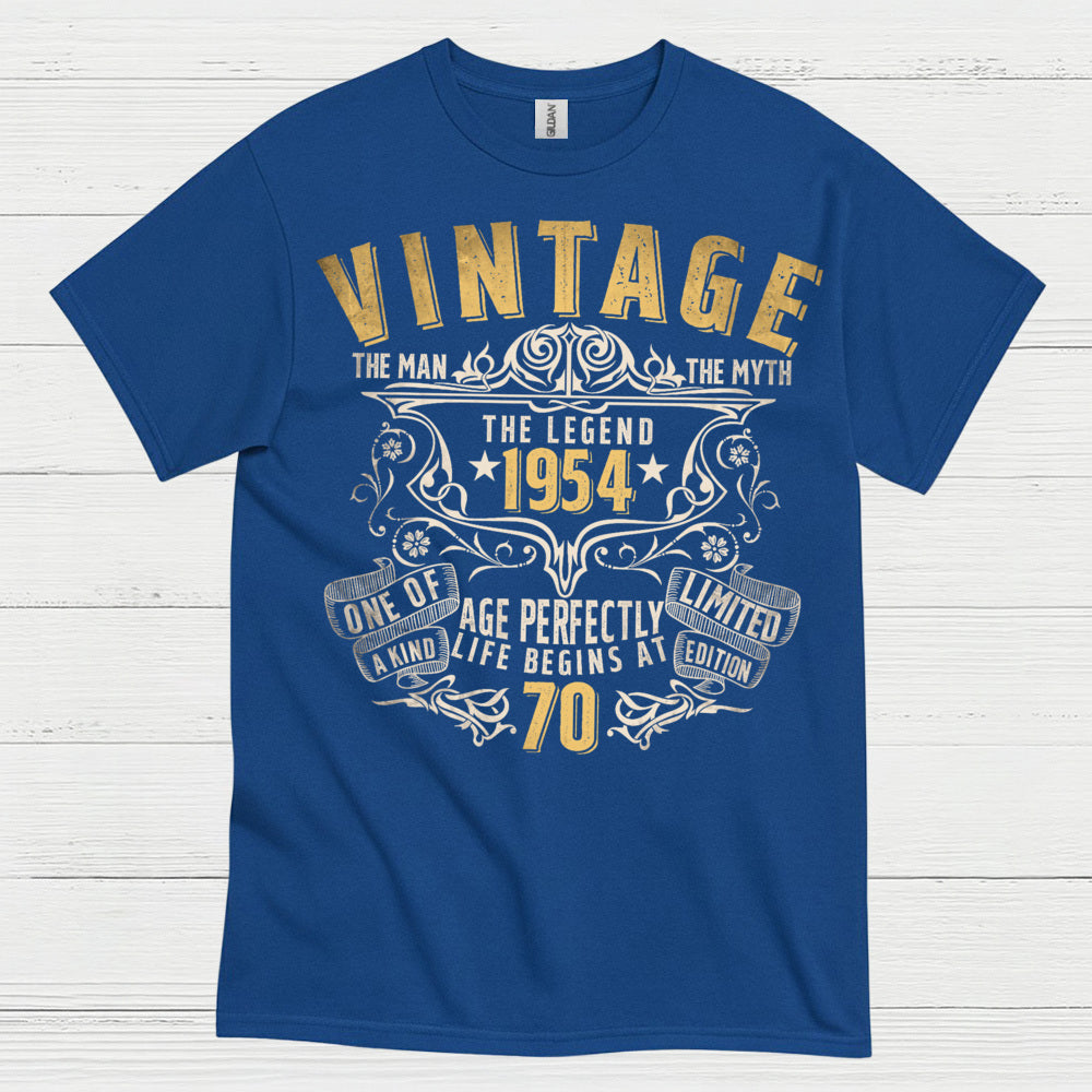Vintage Legend 1954 70th Birthday T Shirt