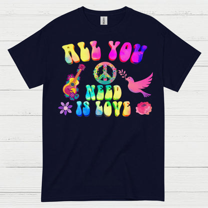 All You Need Is Love Retro Hippie T Shirt